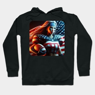 American Woman NFL Football Player #19 Hoodie